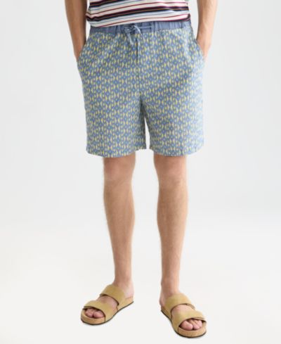 Мужские шорты SCOTCH & SODA Linen-Blend Fave Printed Bermuda