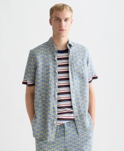 Мужская рубашка SCOTCH & SODA с принтом из льна