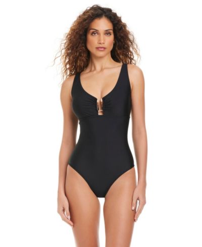Beyond Control Women's Center Front Hardware One-Piece Swimsuit
