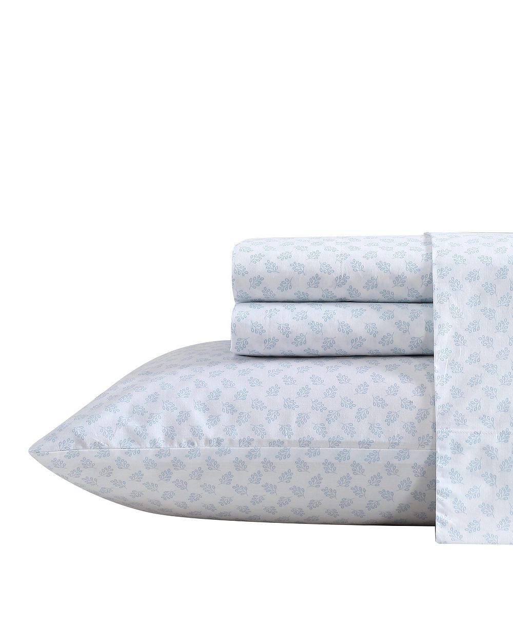 Nautica Breezy Bloom 200-Thread Count Cotton Percale 4-Pc. Sheet Set, Full