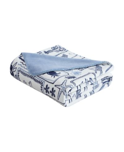 Nautica Beach Collage Plush Throw, 70" x 50"