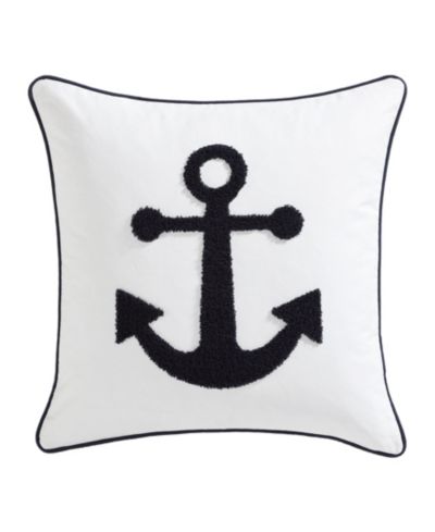 Декоративная квадратная подушка Nautica Anchor Loop с вышивкой, 20" x 20"