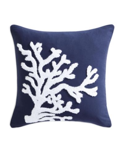 Декоративная квадратная подушка Nautica Coral Cotton, 20" x 20"