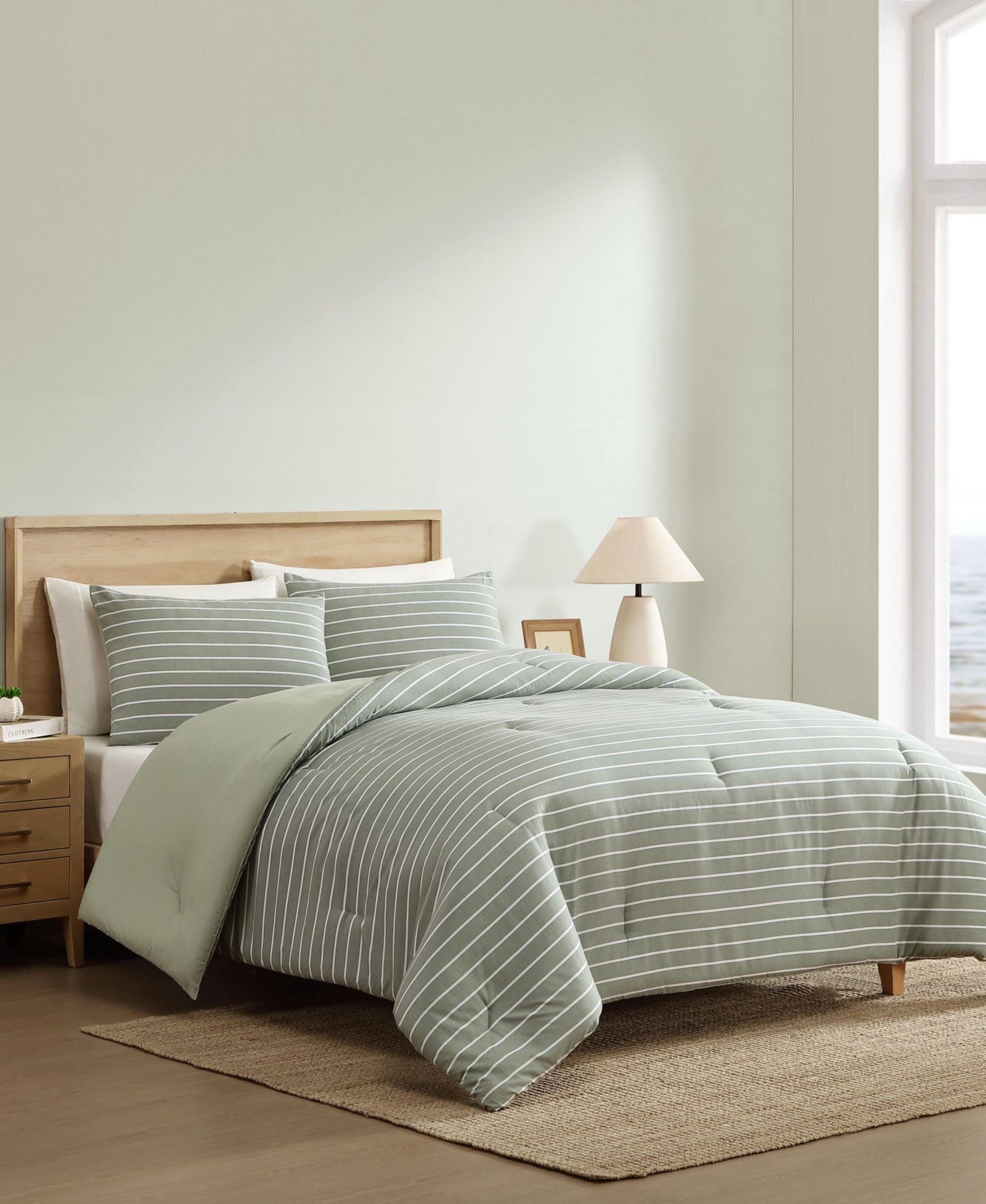 Nautica Park Stripe Printed 3-Pc. Comforter Set, Full/Queen