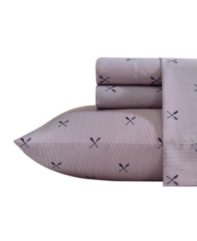 Комплект из 3 простыней Nautica Coxswain Stripe Printed Microfiber, Twin XL