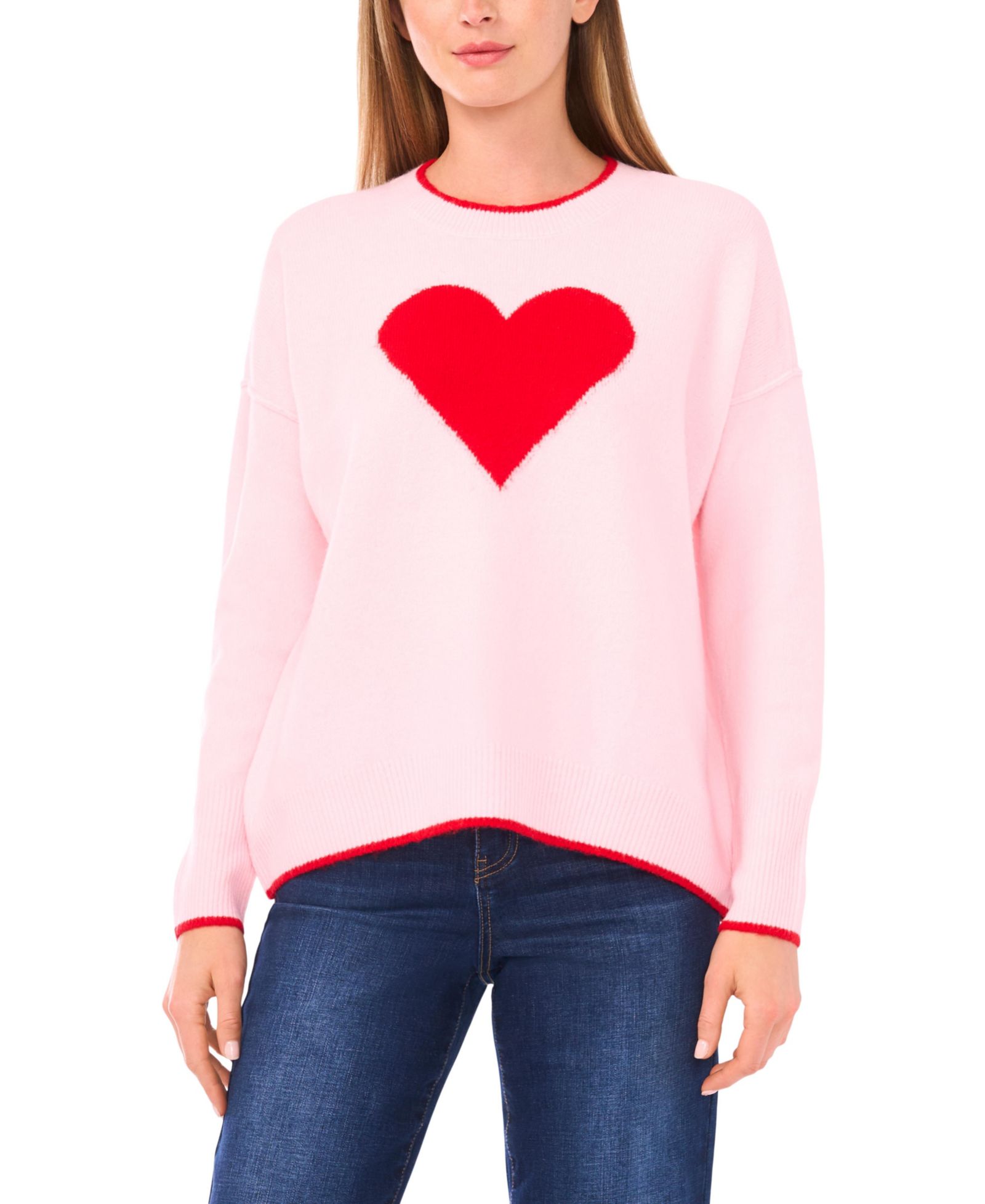 Женский джемпер CeCe Heart Long-Sleeve