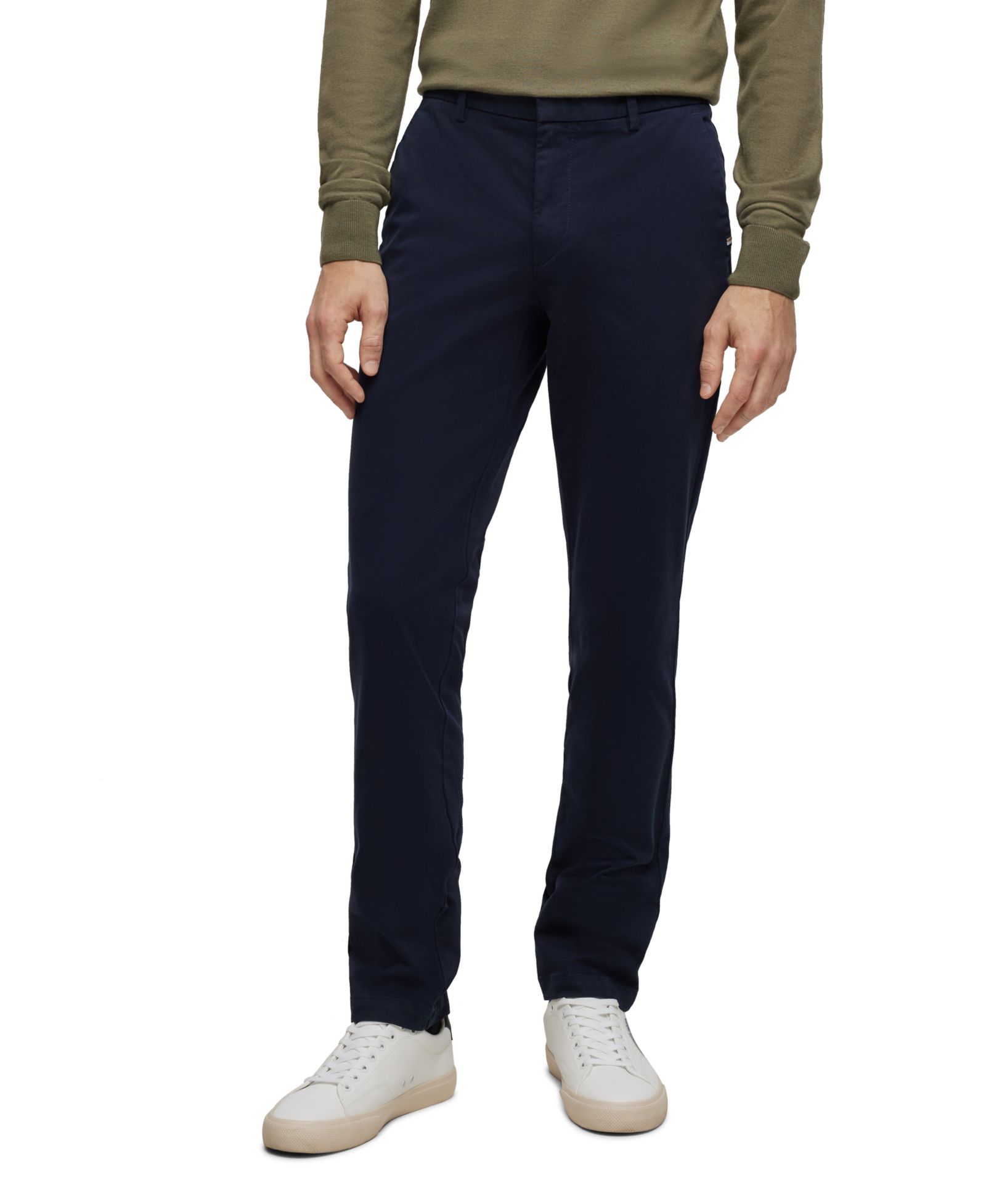 BOSS by Hugo Boss Мужской Stretch-Cotton Gabardine Slim-Fit Chinos