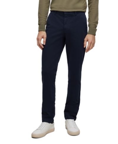 BOSS by Hugo Boss Men's Stretch-Cotton Gabardine Slim-Fit Chinos