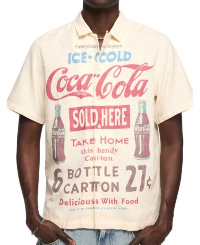 Lucky Brand Men's Vintage Coca Cola Print Button-Down Shirt