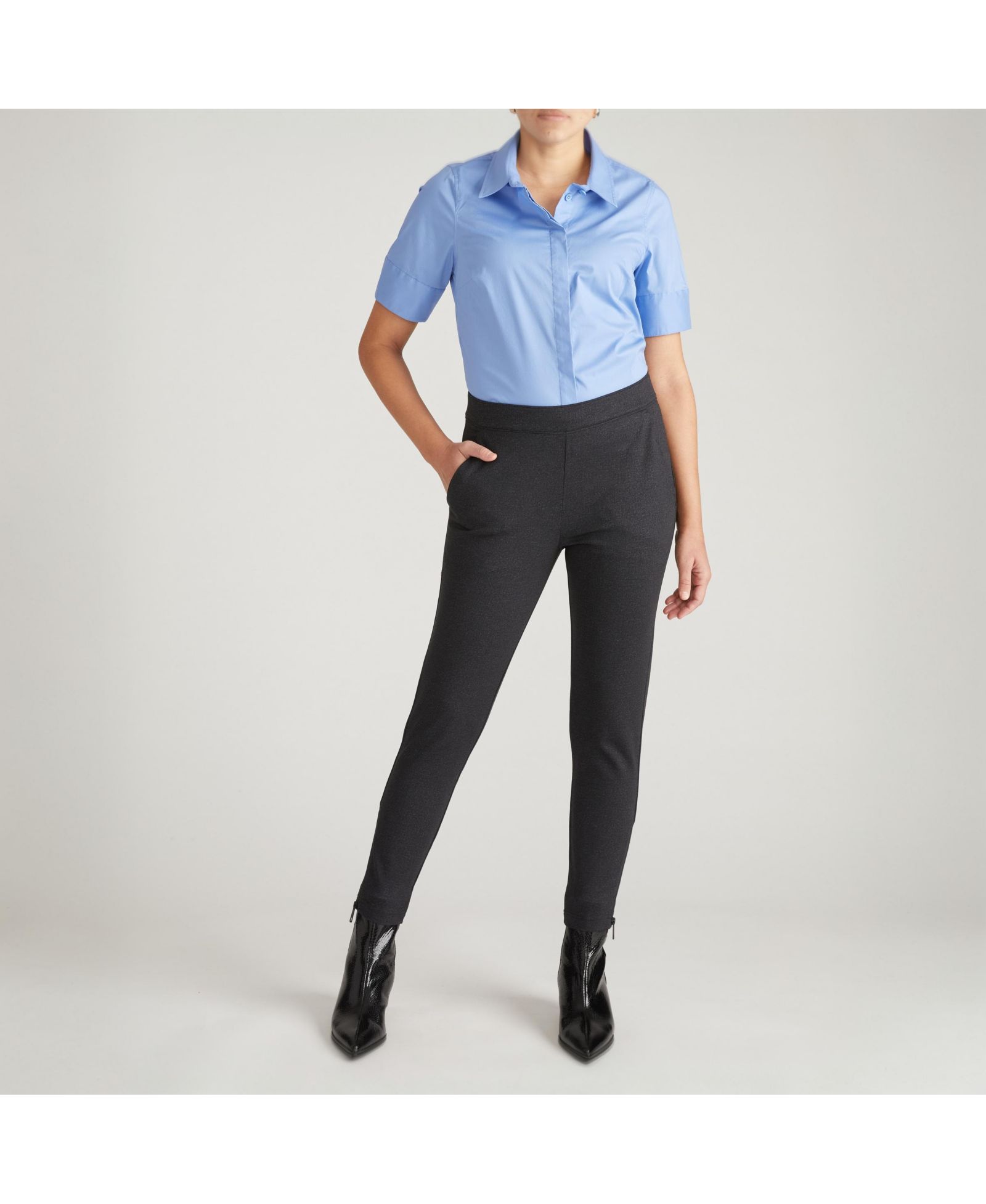Брюки Universal Standard Plus Size Moro Pocket Denim Look Ponte
