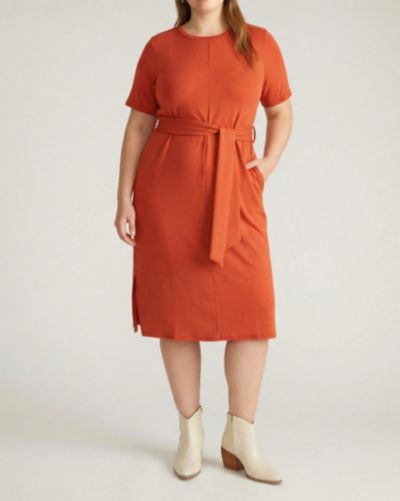 Universal Standard Plus Size TravelKnit Belted Dress