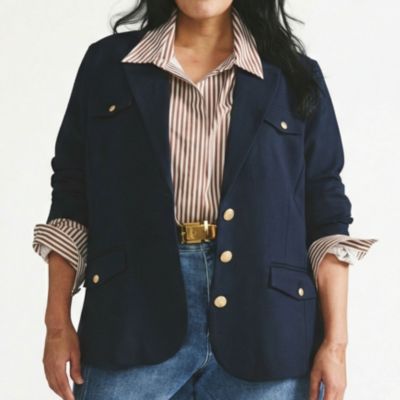 Navy w/ gold buttons