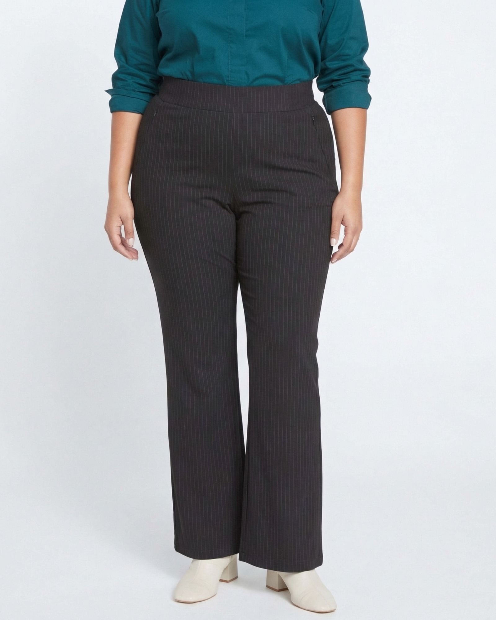 Universal Standard Plus Size Pull On Bootcut Ponte Pants