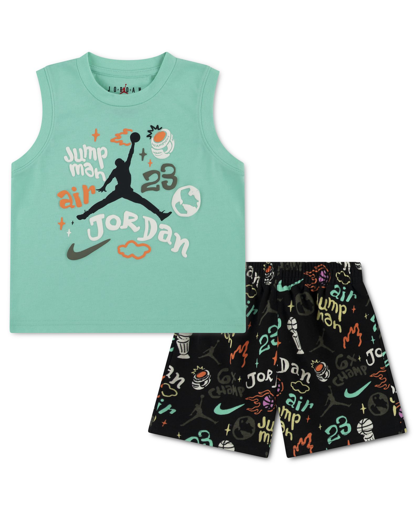 Jordan Boys' Toddler 2T-4T Crewneck Tank Top and Shorts, 2-Piece Set