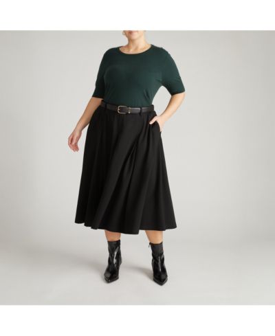 Universal Standard Plus Size Aleya Pleated Ponte Skirt