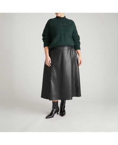 Universal Standard Plus Size Charlotte Faux Leather Skirt
