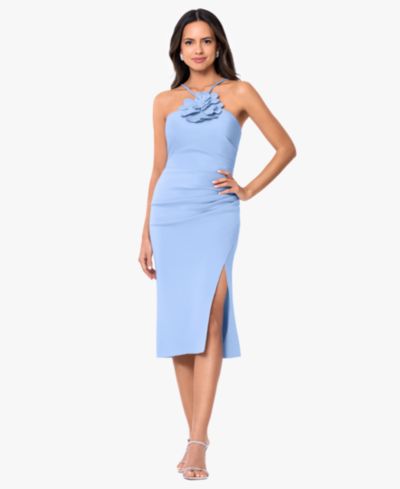 Betsy & Adam Women's Halter Neck Midi Dress