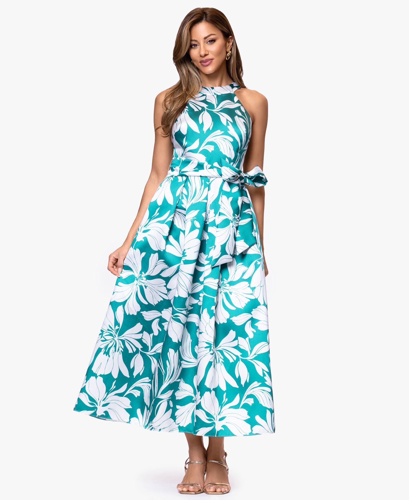 Женское платье Betsy & Adam Printed Halter Neck