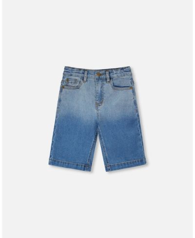 Шорты Deux par Deux Boy Stretch Jean Bermuda Grey To Blue Gradient