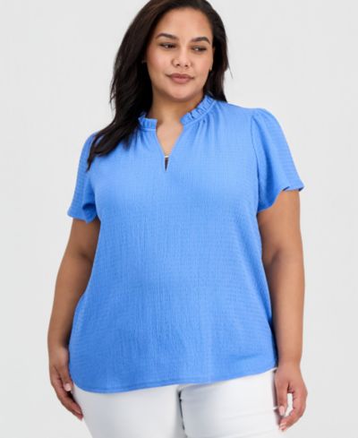 Jones New York Топ Plus Size с рюшами