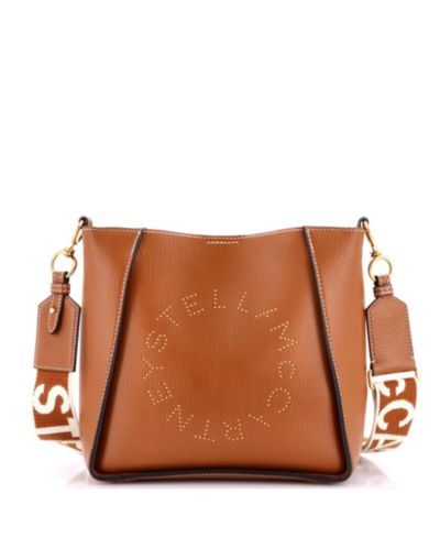 Pre-Owned Stella McCartney Mini Logo Crossbody Bag Perforated Faux Leather сумка