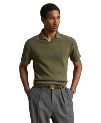 Мужская рубашка Polo Ralph Lauren Pointelle-Ribbed Regular-Fit