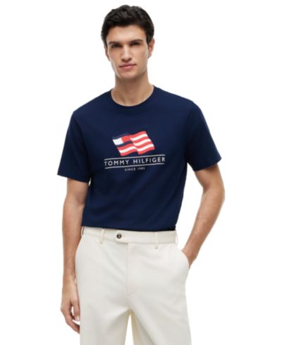 Мужская футболка Tommy Hilfiger Regular-Fit Red, White, and Blue Americana Main Flag