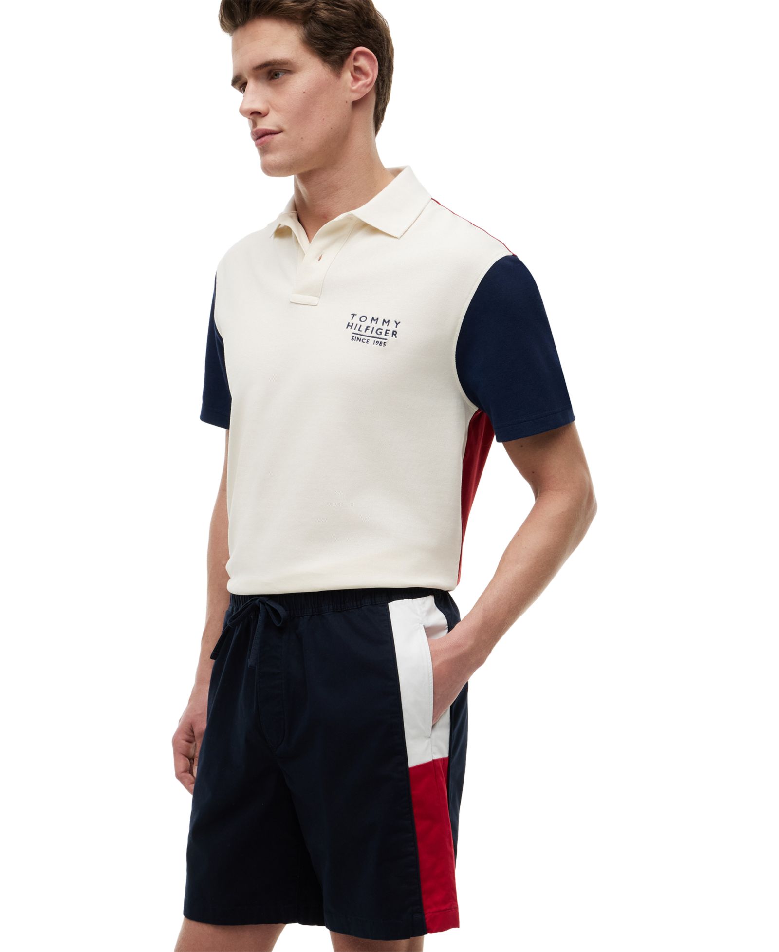 Tommy Hilfiger Men's 8" Regular-Fit TH Flag Stripe Shorts