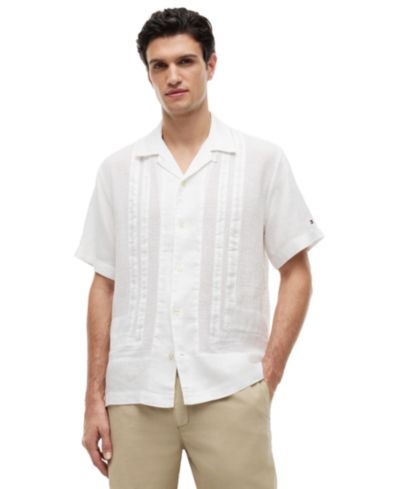 Мужская рубашка Tommy Hilfiger Linen Camp Collar с коротким рукавом