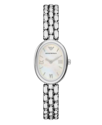 Женские кварцевые часы Emporio Armani из серебряной нержавеющей стали, 28mm