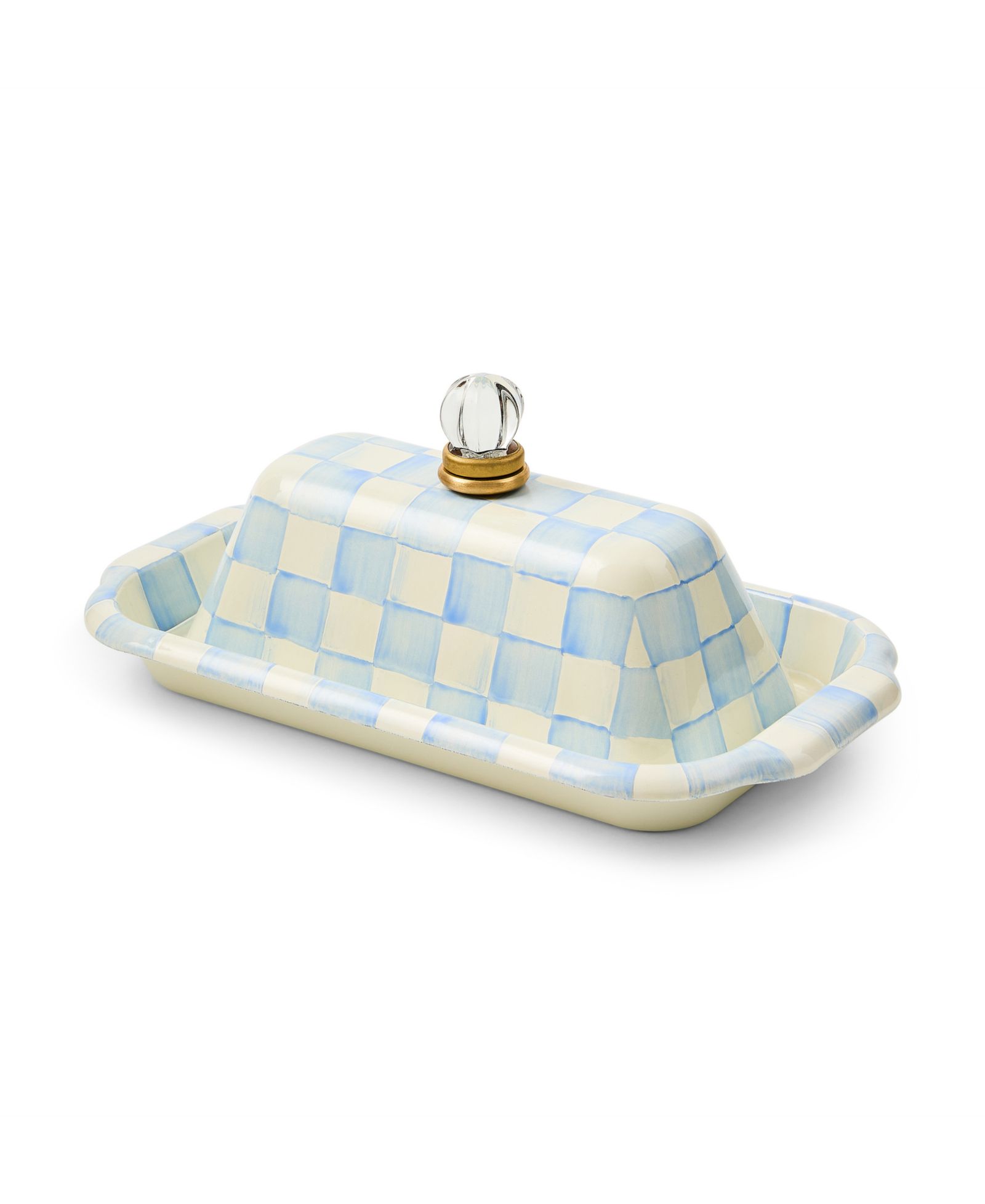 Масленка MacKenzie-Childs Sky Check 5" Butter Box