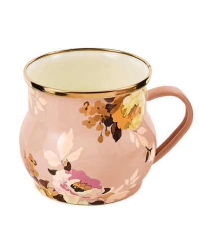 MacKenzie-Childs Wild Rose Mauve 16 oz. Mug