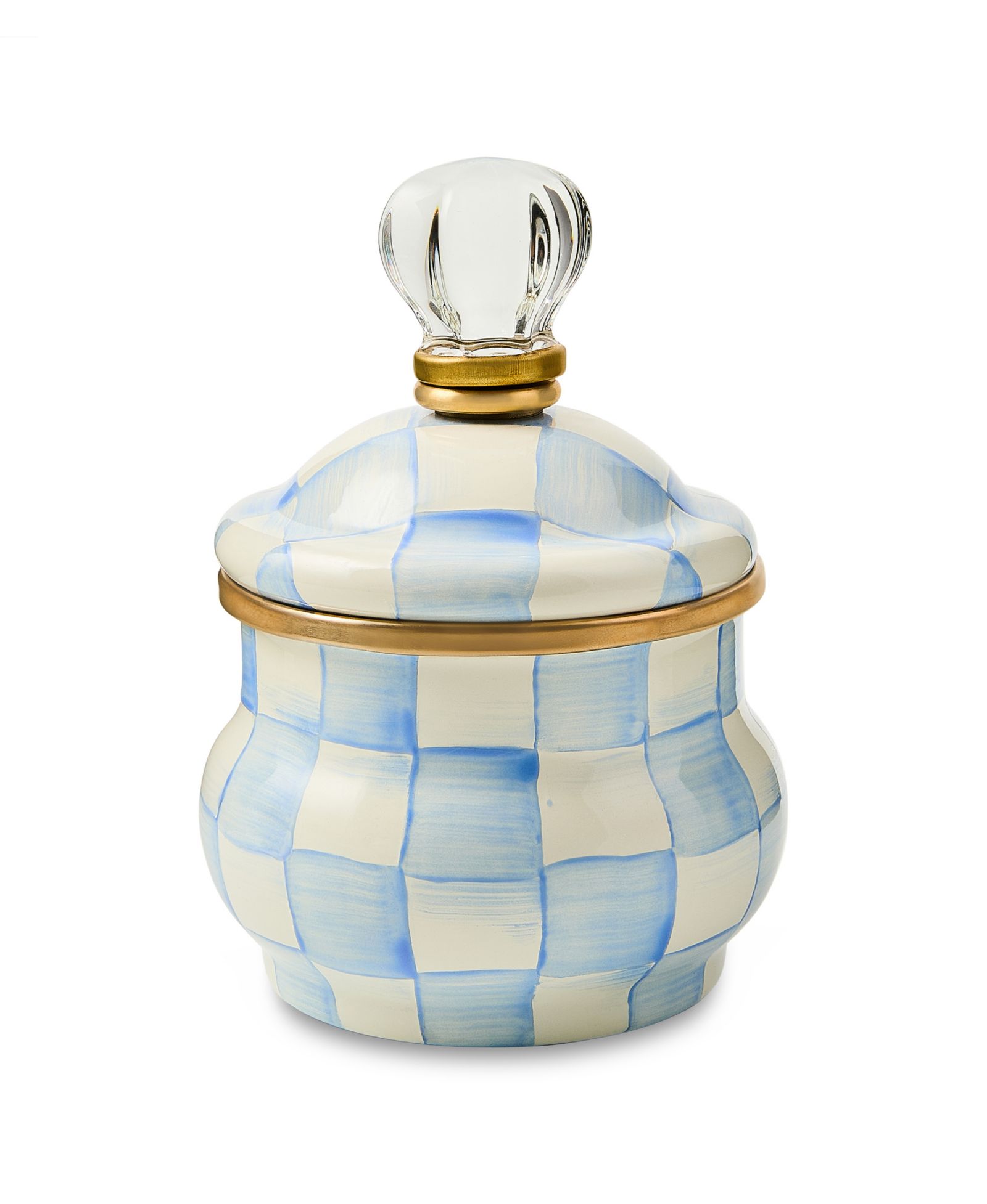 MacKenzie-Childs сахарница с крышкой Sky Check 10 oz.