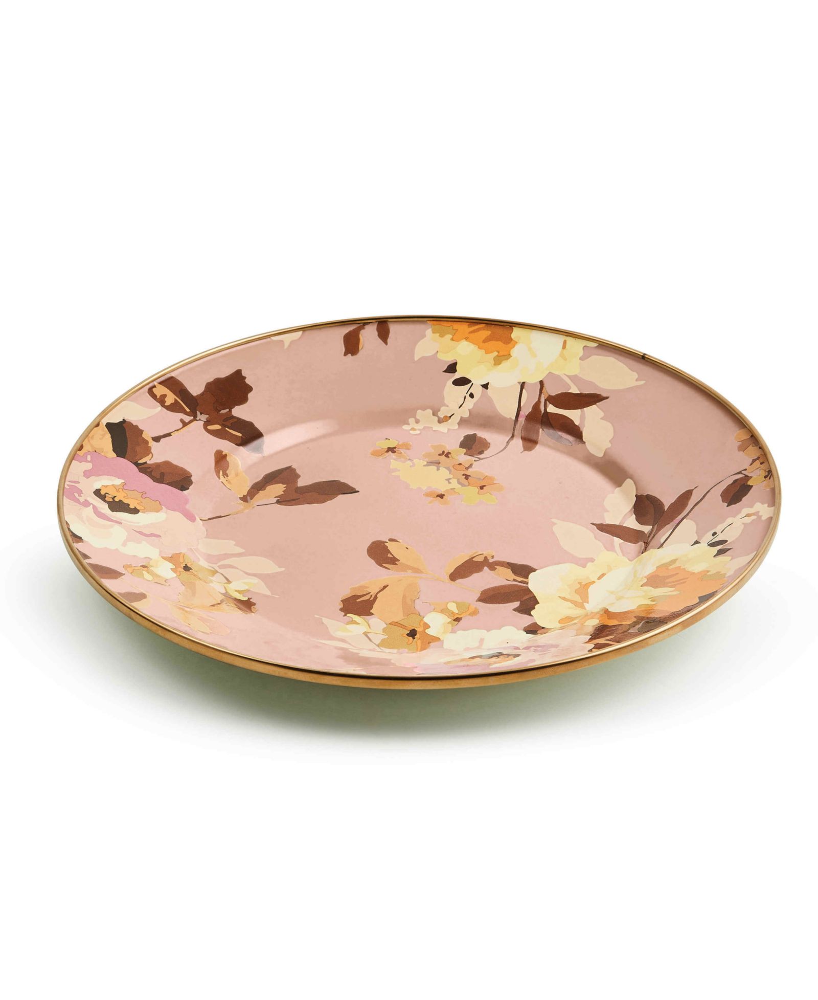 MacKenzie-Childs Wild Rose Mauve 10" Dinner Plate