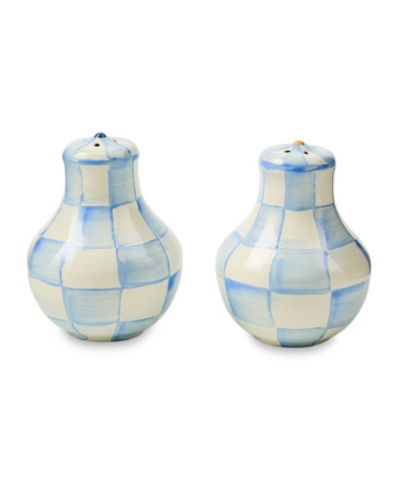 MacKenzie-Childs Sky Check 2-Piece Salt & Pepper Shaker Set