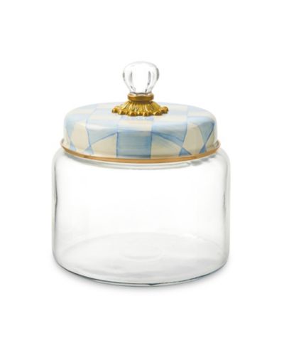 MacKenzie-Childs Sky Check Medium Kitchen Canister