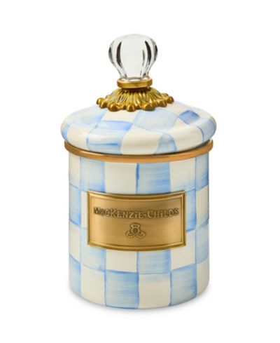 MacKenzie-Childs Sky Check 4" Demi Canister
