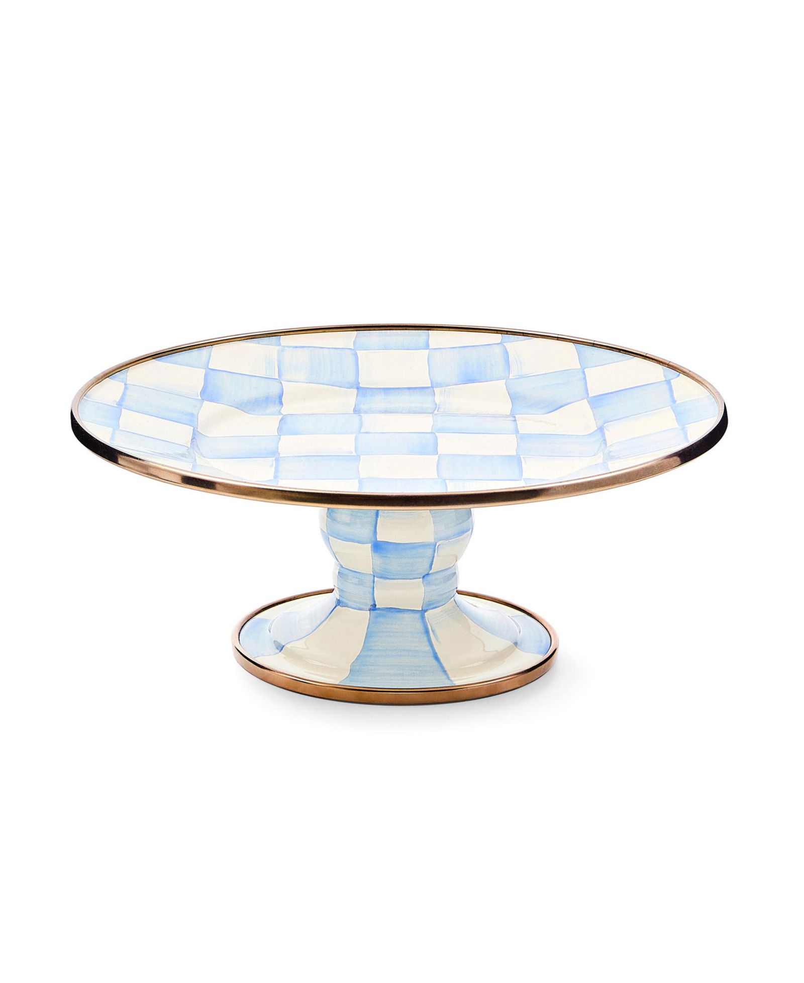MacKenzie-Childs Sky Check Mini Pedestal Platter