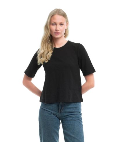 WILT Women's Baby Fit Elbow Sleeve Tee