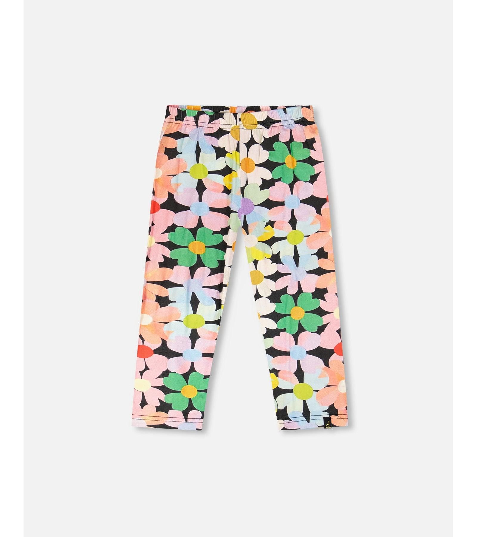 Детские леггинсы Deux par Deux Viscose Printed Flowers