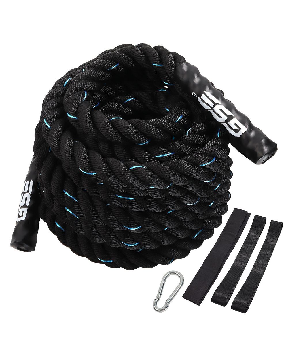 GSE Games & Sports Expert 2" Diameter Battle Rope, Workout Battle Ropes for Home Gym & Outdoor (40FT)