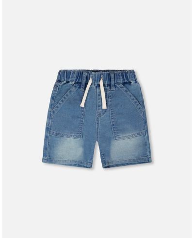 Deux par Deux Baby Boys French Terry Denim Shorts