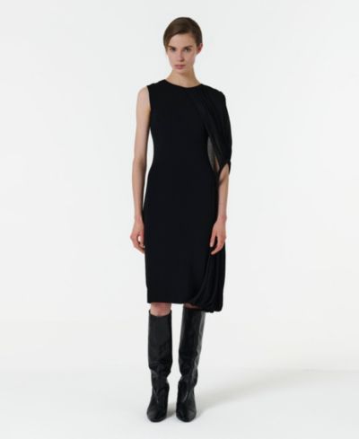 Женское трикотажное платье Leem Asymmetric Shoulder Hoop Knit
