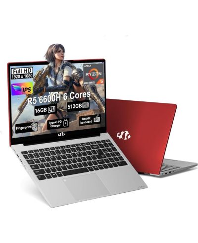Игровой ноутбук NIMO 15.6 AMD Ryzen 5 6600H 6-Cores 16GB DDR5 RAM 512GB SSD 4.5GHz