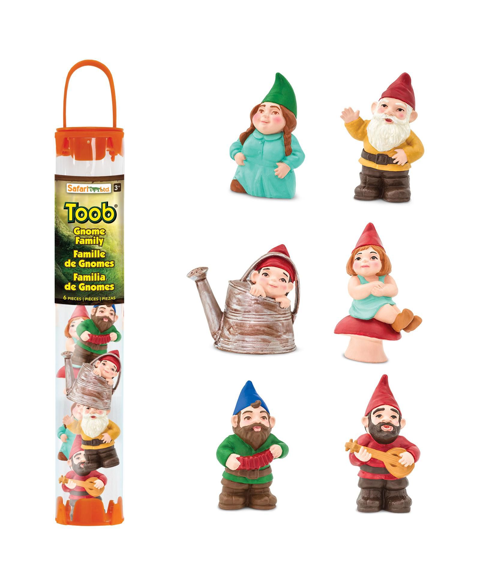 Safari Ltd. Gnome Family TOOB - 6 раскрашенных миниатюрных фигурок гномов