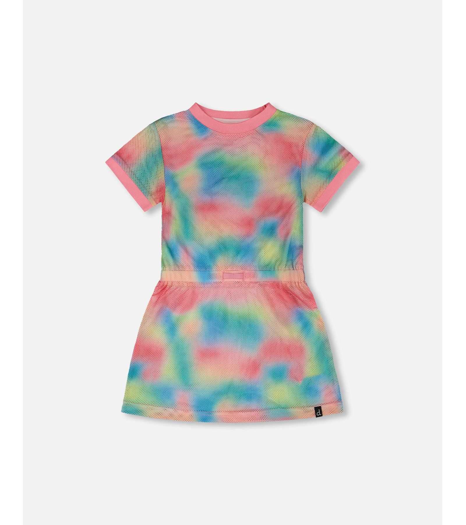 Deux par Deux Girl Mesh Beach Dress Multicolor