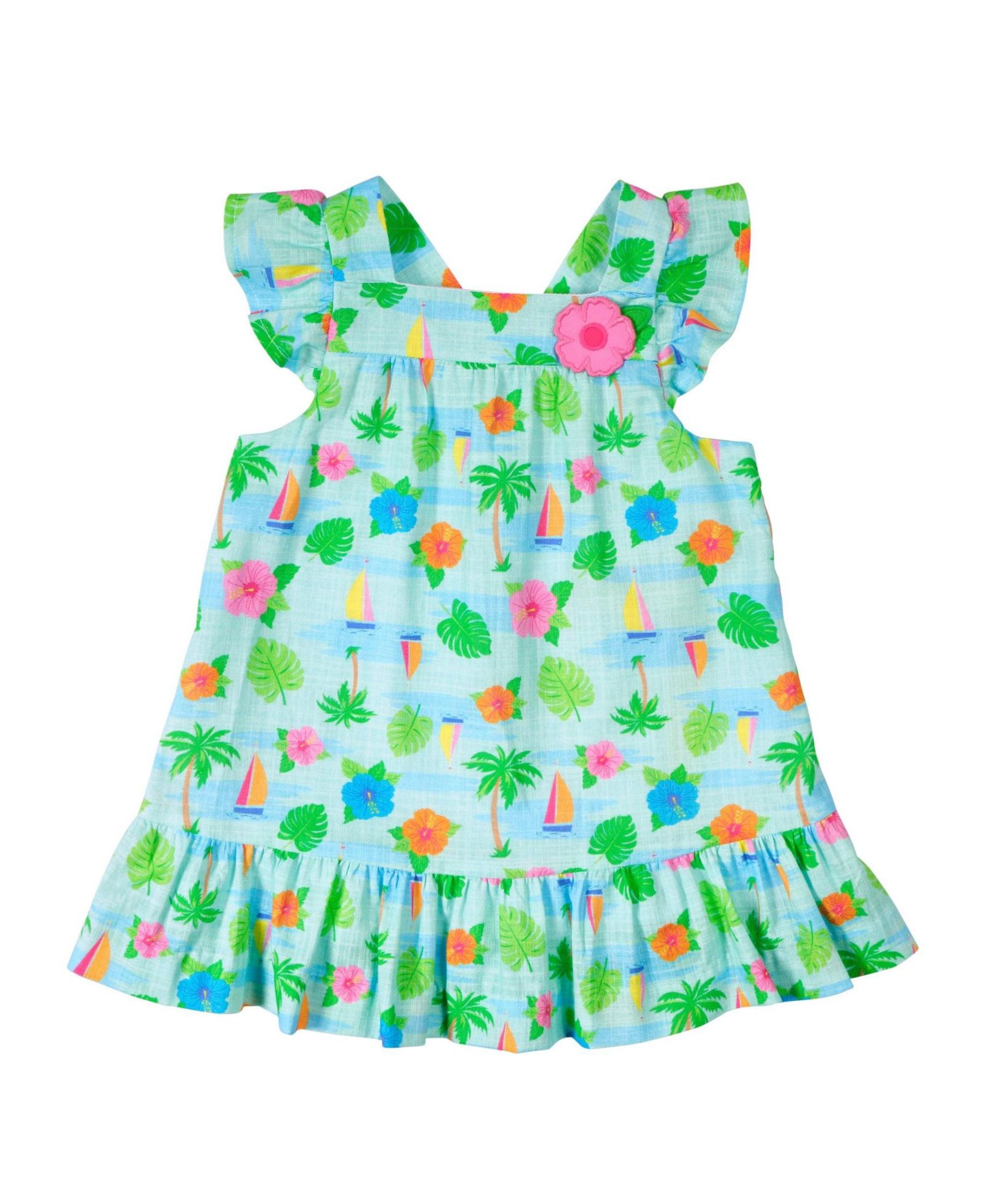 Платье Florence Eiseman Baby Girl Printed Linen Look с цветами