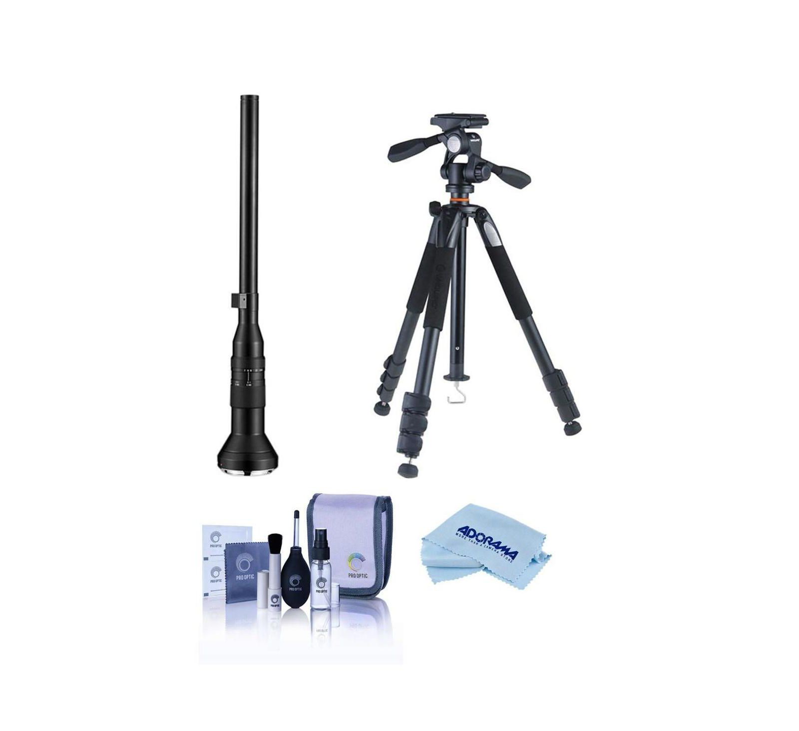 Venus Laowa 24mm f/14 2x Macro Probe объектив с встроенным кольцевым светом для Canon EF, комплект с алюминиевым путешествующим штативом VEO 3 GO 235AB 23mm 5-Section