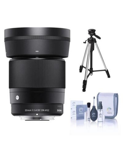 Sigma 30mm f/1.4 Dc Dn Contemporary Ultra-Fast Lens for Sony E Mount with Tripod