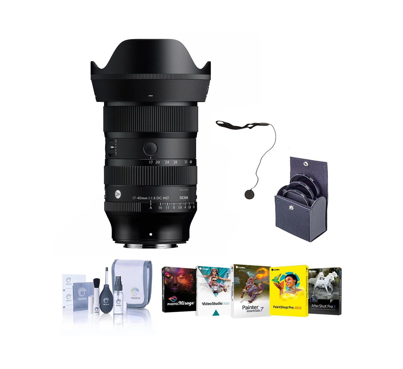 Sigma 17-40mm f/1.8 DC Art объектив для Fujifilm X с комплектом фильтров 67mm, ПО, колпачком и набором для чистки
